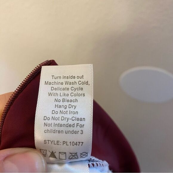 WEISSMAN Balera Dance Burgundy red Fierce Long Sleeve Leotard PL10477 MA - Picture 7 of 12